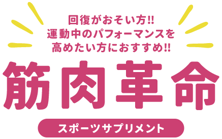 [スポーツサプリメント]筋肉革命/回復がおそい方!!運動中のパフォーマンスを高めたい方におすすめ!!