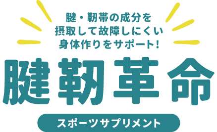 [スポーツサプリメント]腱靭革命/腱・靭帯の成分を摂取して故障しにくい身体作りをサポート!