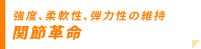 関節革命/強度､柔軟性､弾力性の維持